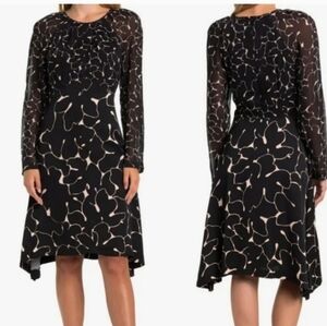 Club Monaco long sheer sleeve old money quiet luxury rokinsa dress s6